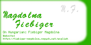 magdolna fiebiger business card